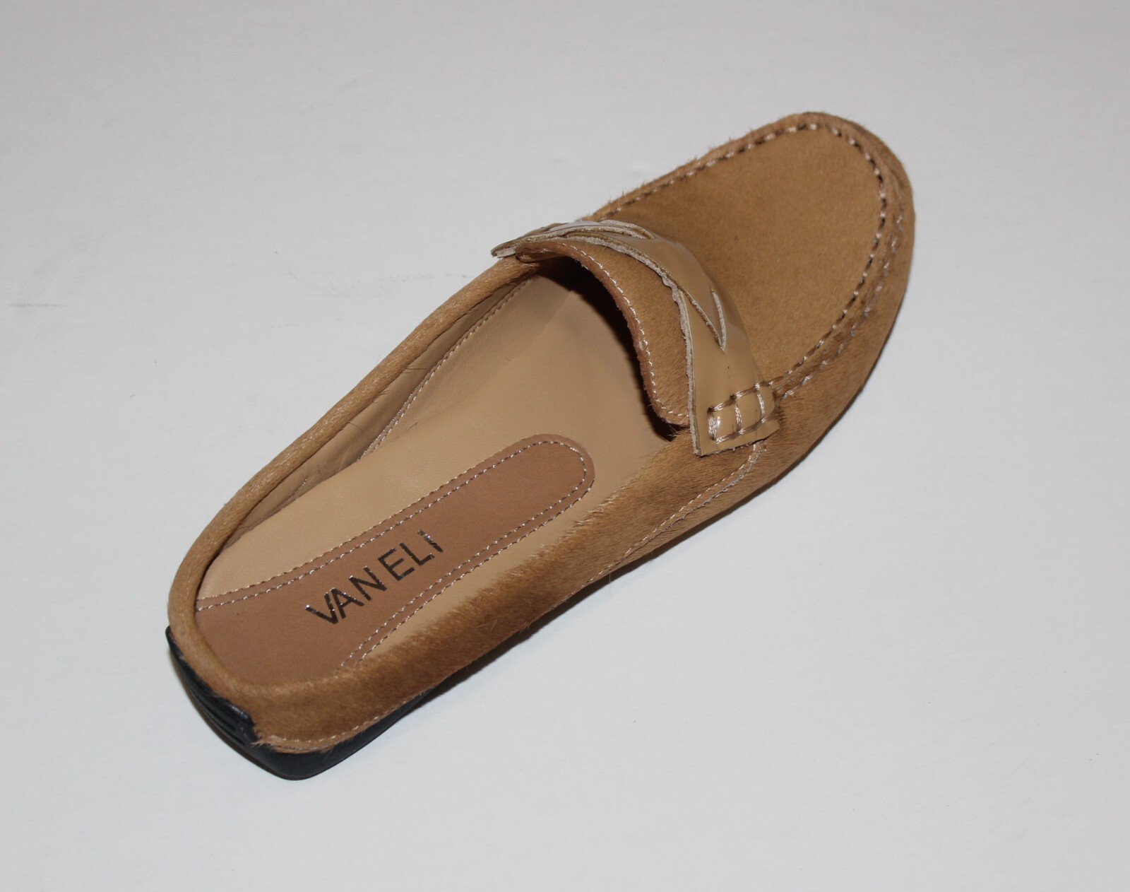 VANELI RADWAN CAMEL GENUINE CALF HAIR LOAFER US 6.5M