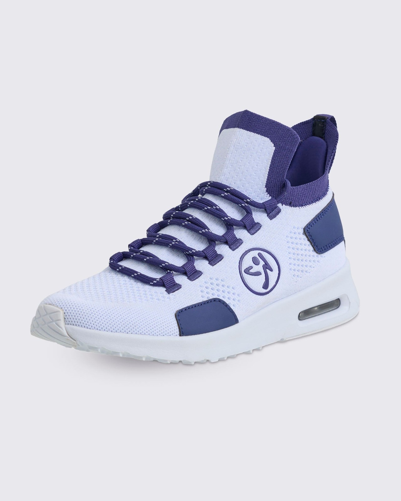 Women’s Zumba Mid Air Techno Lite Dance Shoes White Navy New
