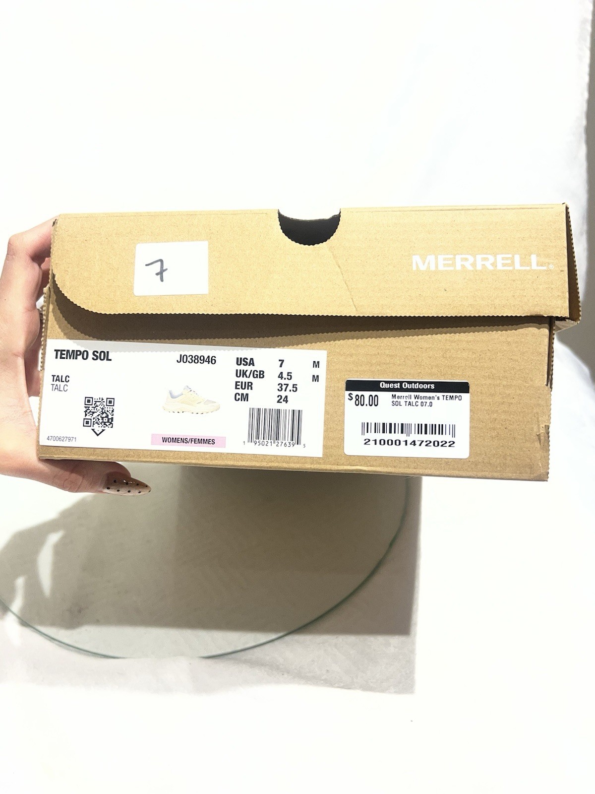 Merrell Tempo Sol Women’s Low Top Athletic Sneaker Mesh Beige/Gray Lace Up