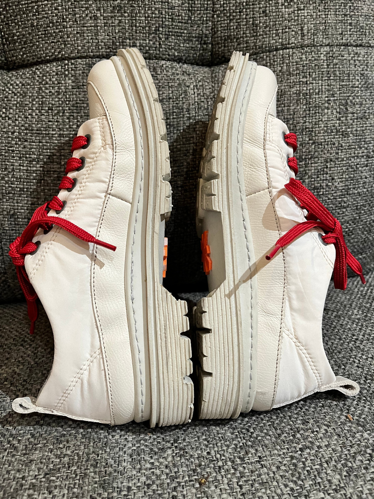 The Art Company White Sneakers Leather & Fabric Lace Up Comfort Shoes – Sz 38
