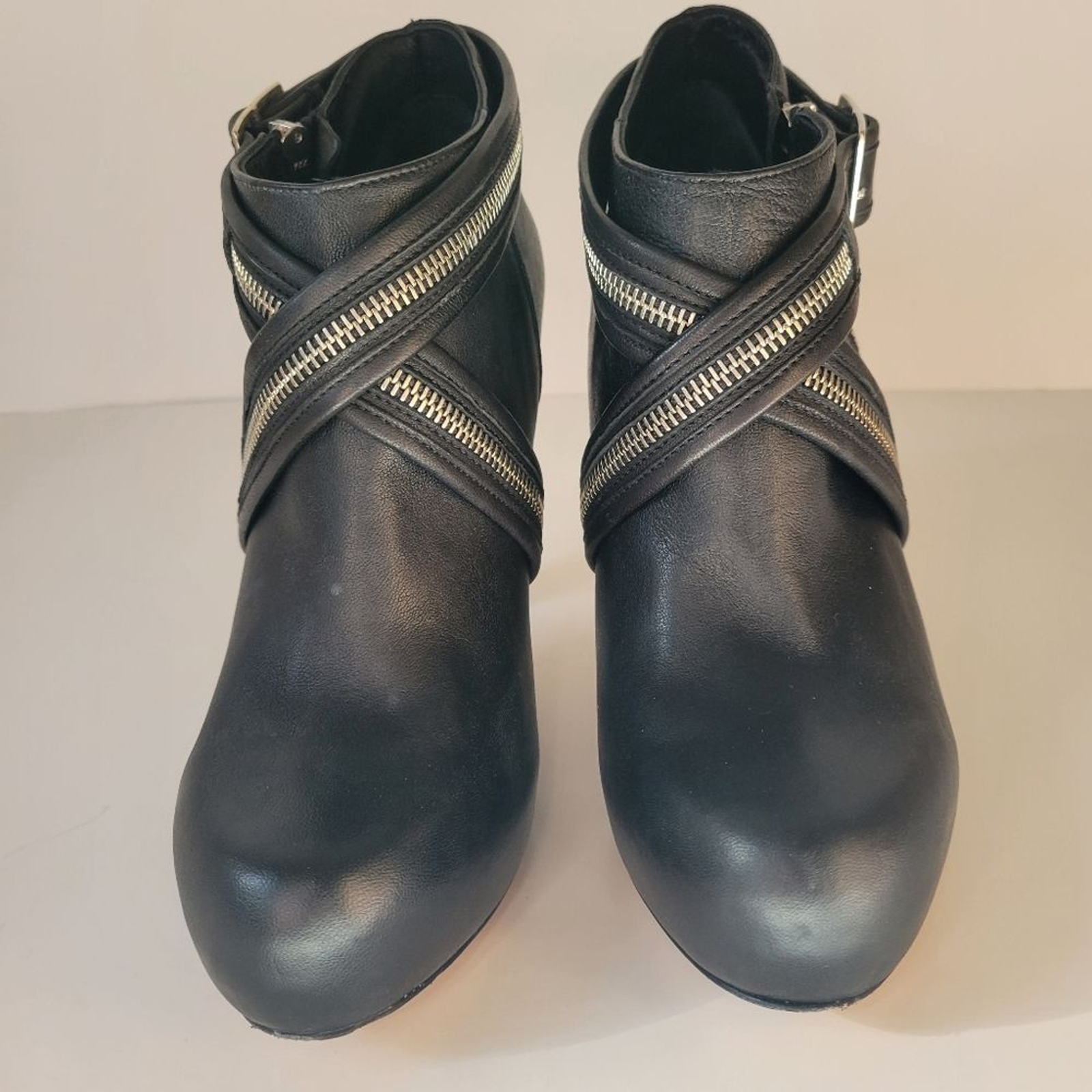 Booties LOEFFLER RANDALL Zipper Strap High Heel Booties | Size 7.5 B