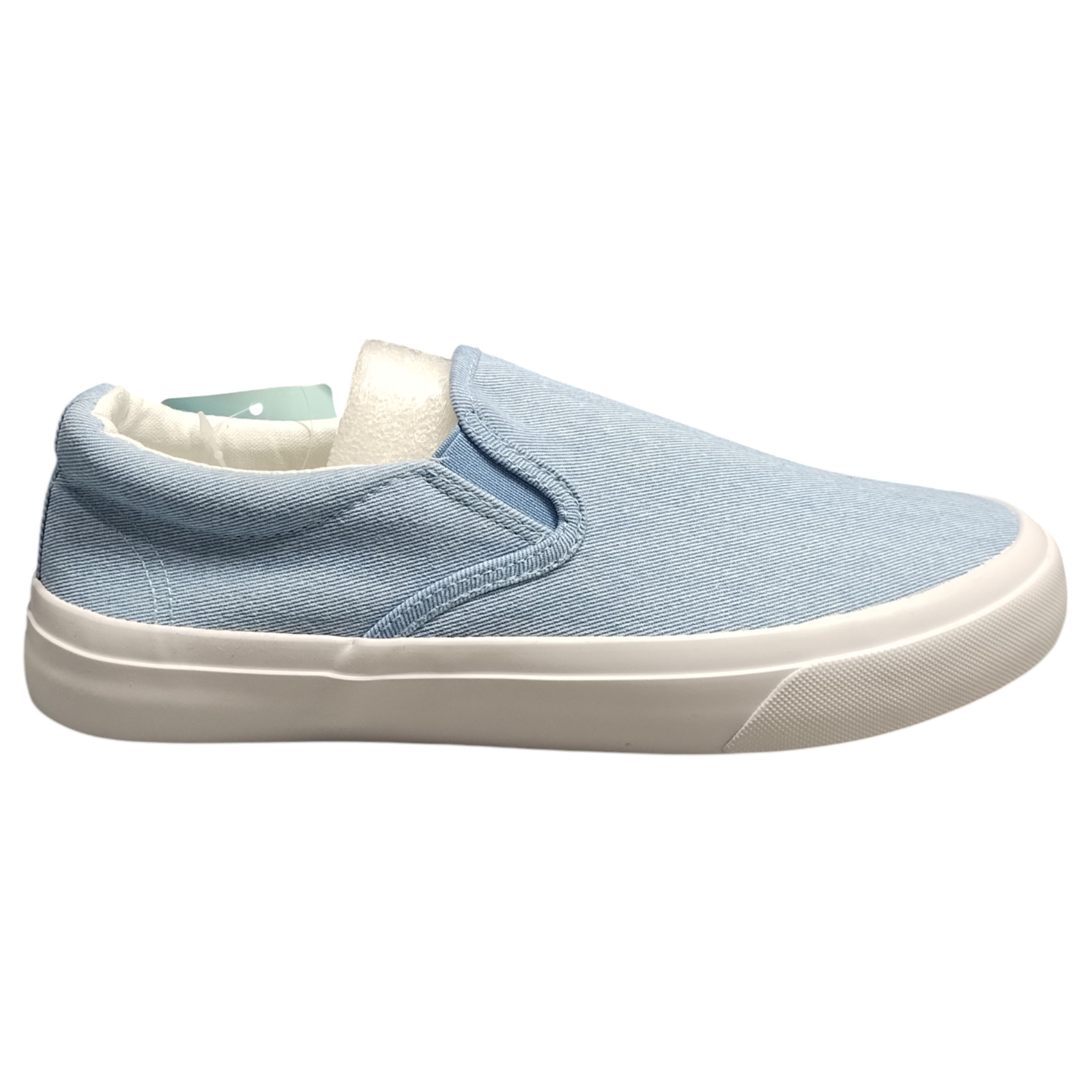 Magellan Outdoors Flats Shoes Womens Size 8B Blue White Twill Slip On 170308