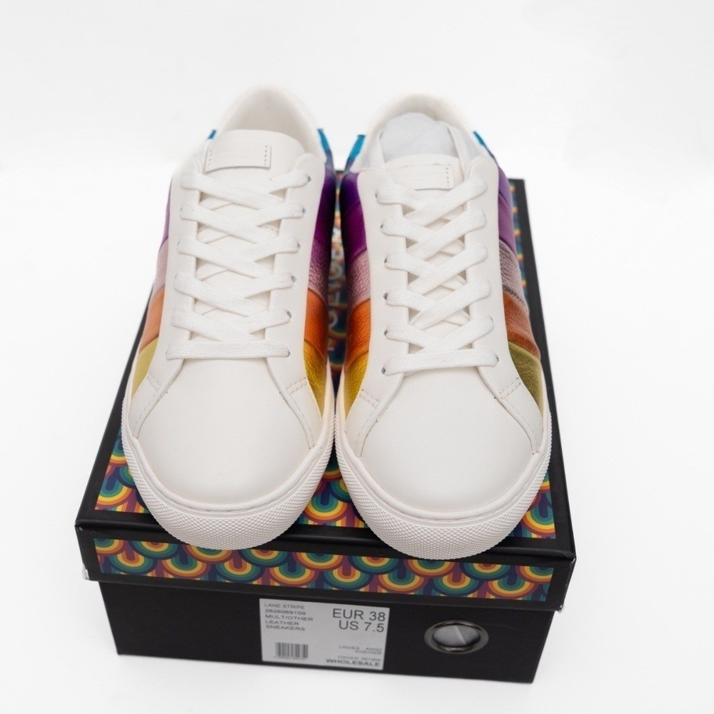 KURT GEIGER LONDON | New! Women’s Lane Stripe Low-Top Sneakers