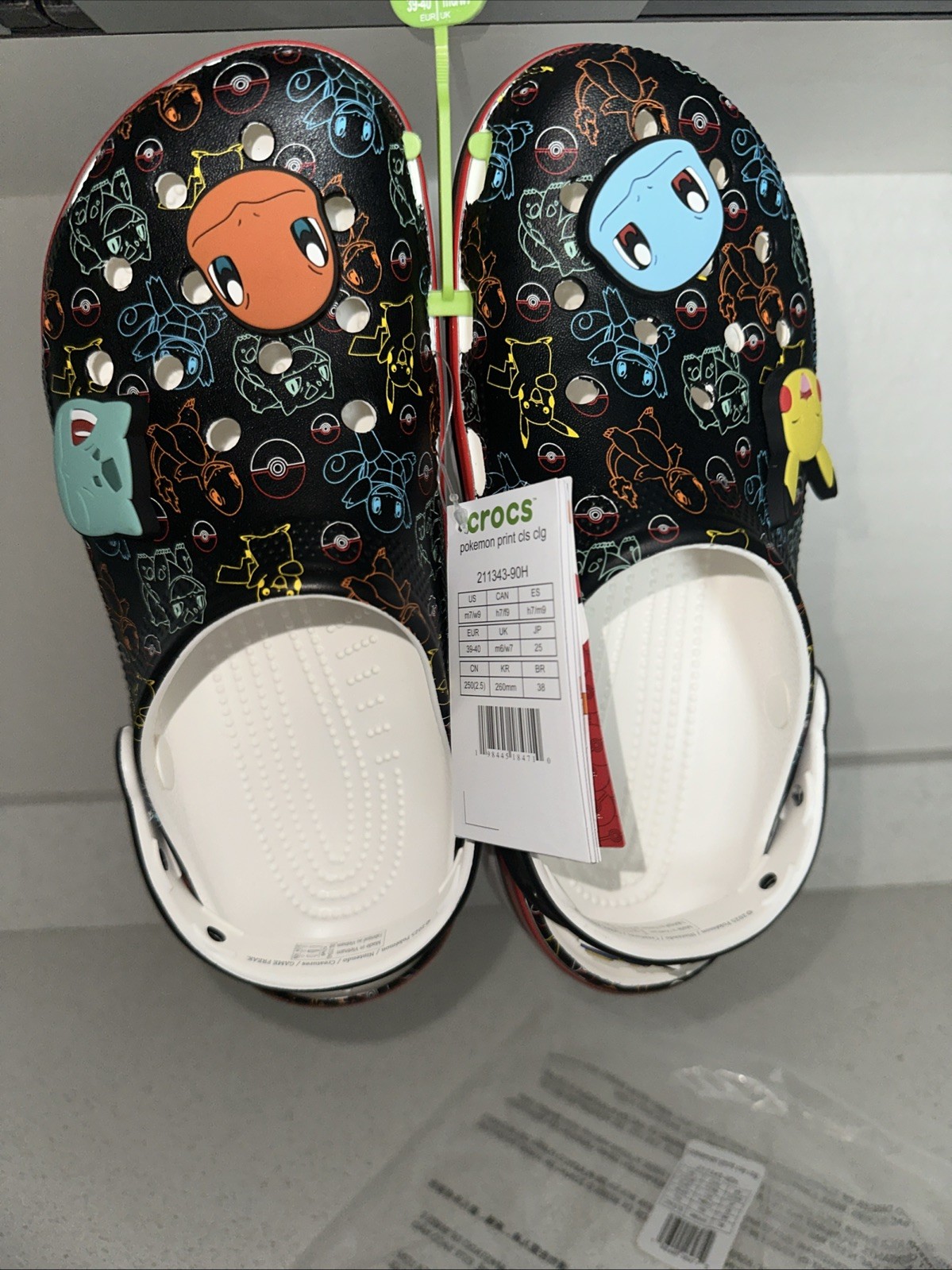Crocs Classic Clogs Pokemon Starters Size US 7M/9W Brand New DS