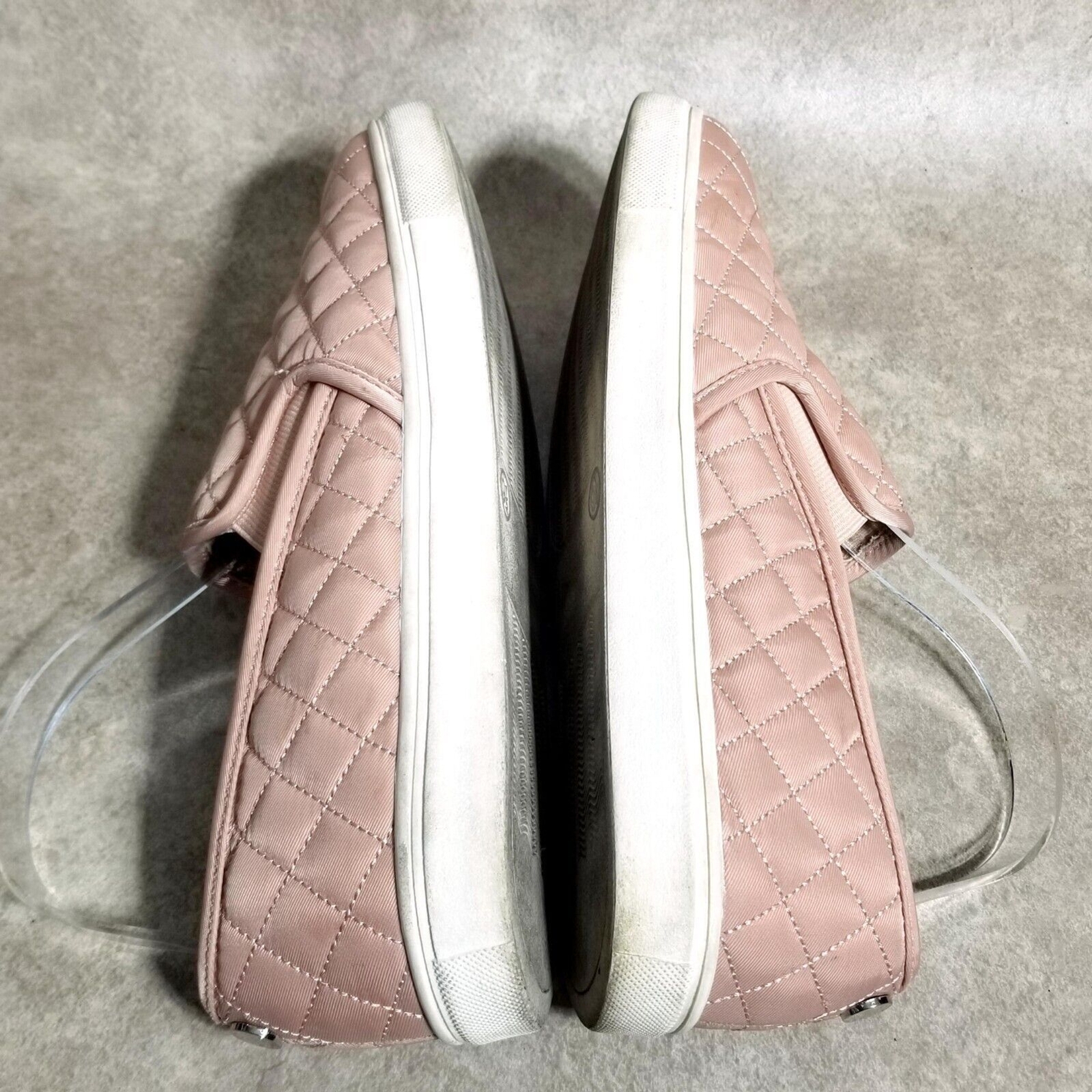Mossimo Womens Size 9.5 Pink Textile Slip On Quilted Loafer Sneaker Flats