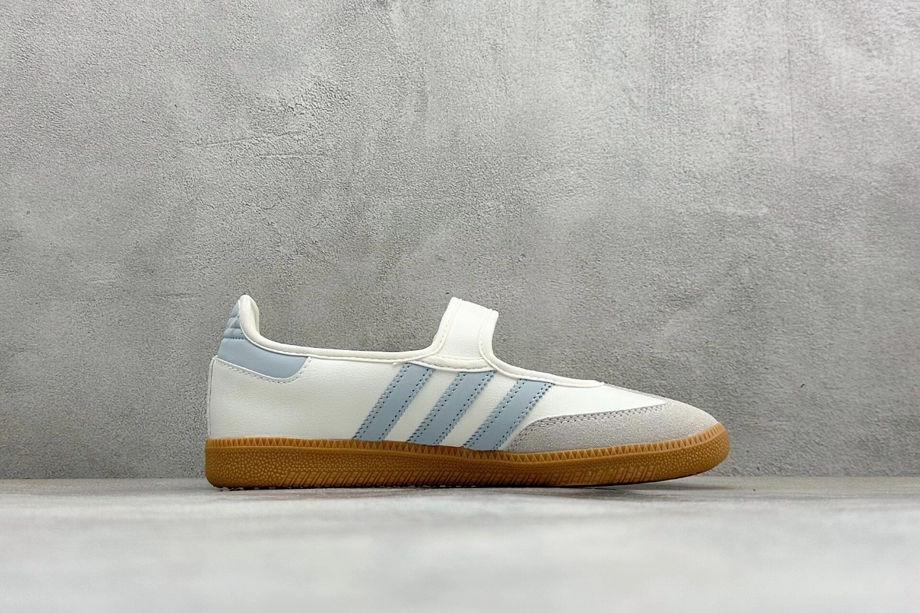 adidas Originals Samba Jane W White Halo Blue Gum Women Casual Shoes JR7339 NEW