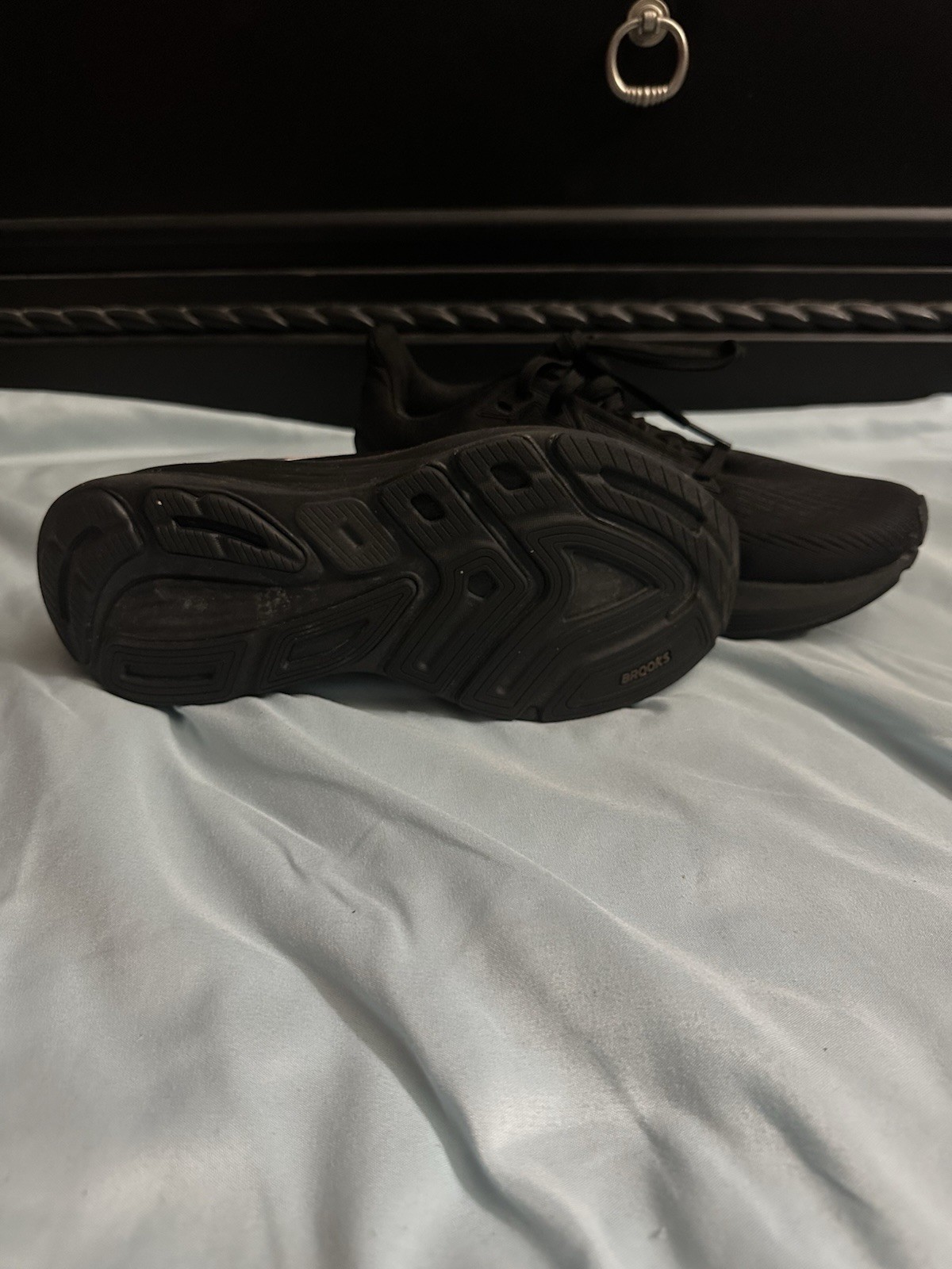 Brooks Women’s Black Lace-Up Low Top Athletic Sneakers, Solid, Width B