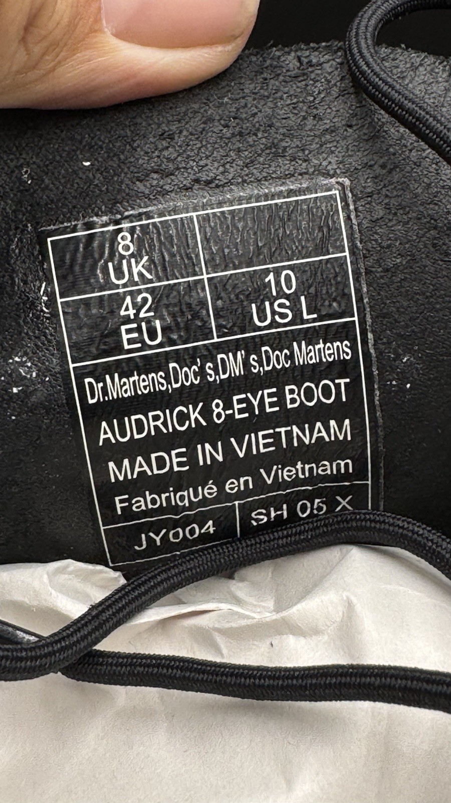 New Dr. Martens Audrick 8-Eye Platform Boots Black Leather Women’s US 10 EU42