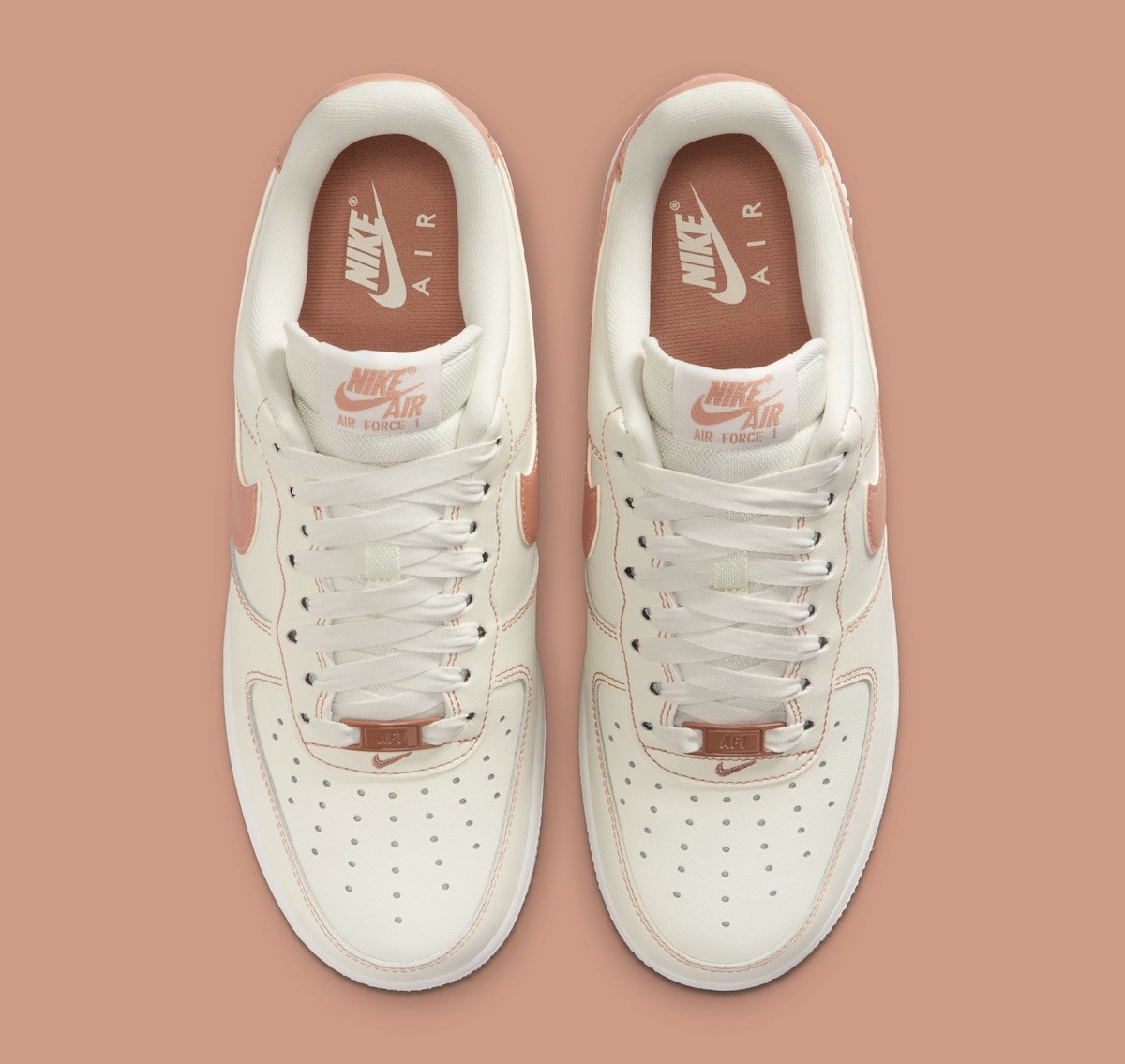 Nike Air Force 1 ’07 Sail/Rose Gold (IQ9428-133) Women’s Size 6-10