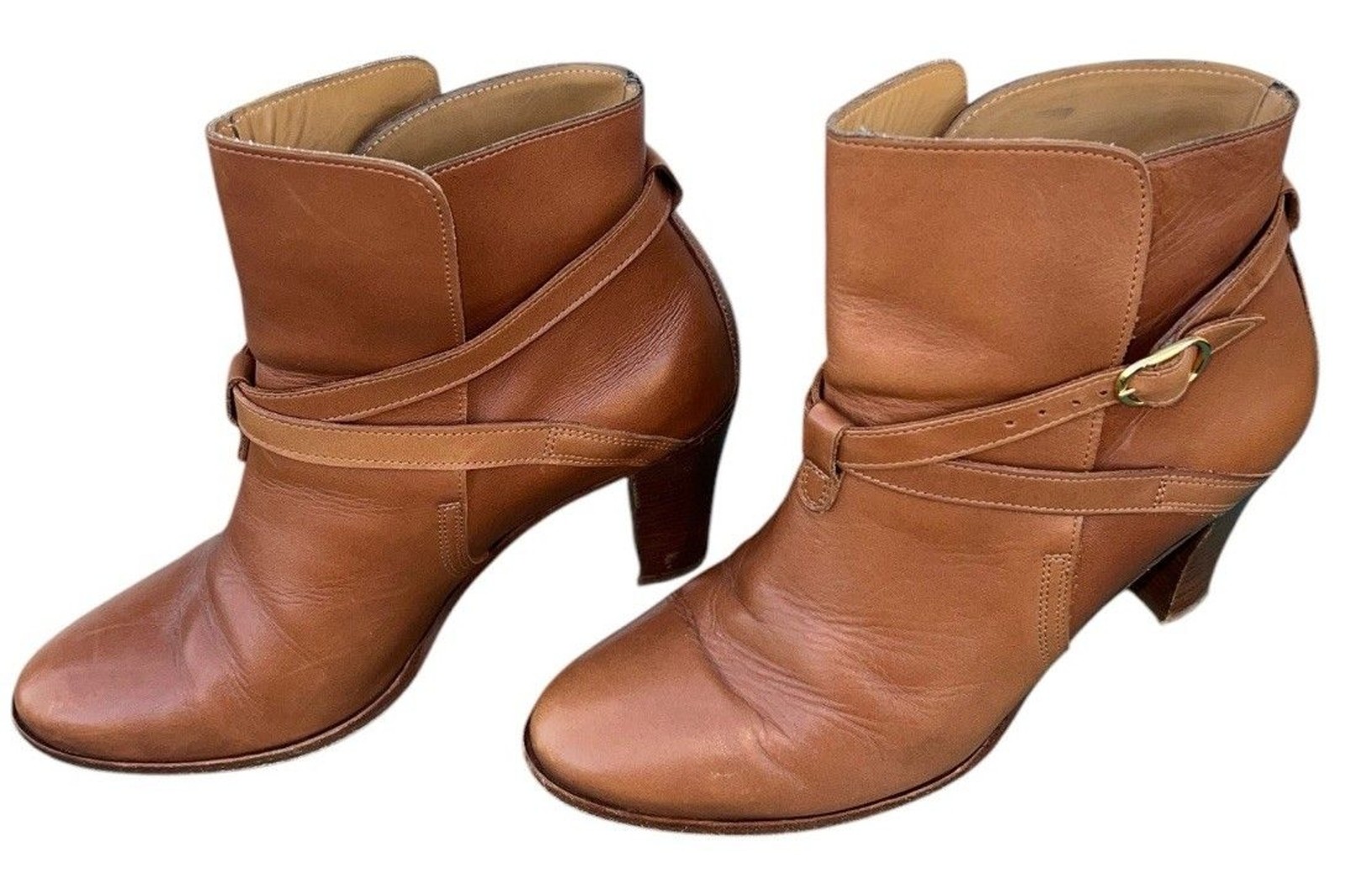 Sézane Montana High Boots – Camel Color Smooth 100% Bovine leather Upper Size 39
