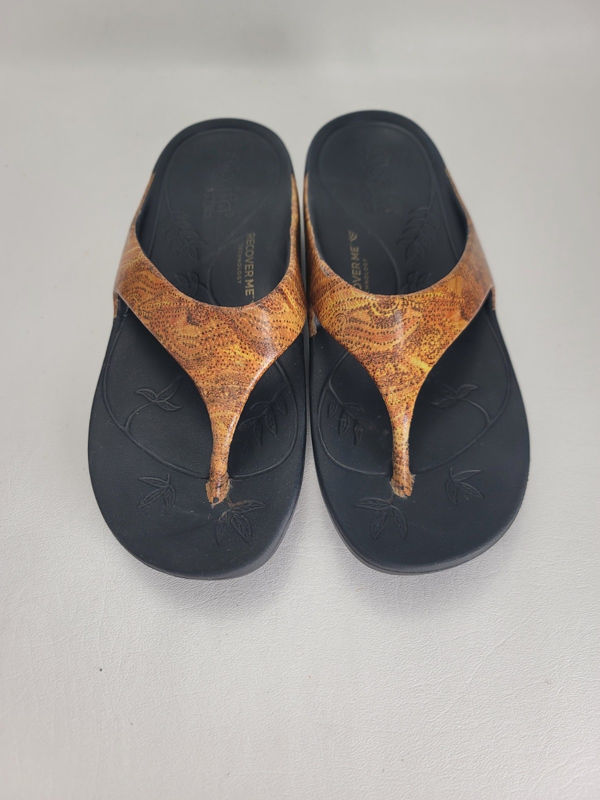 Alegria Ode Black Charmed Recovery Thong Sandals Womens Size 38 7.5-8 NEW