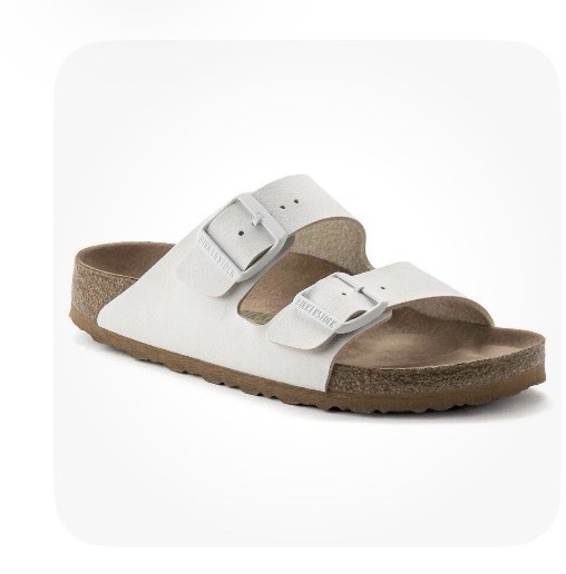 Birkenstock arizona birko-flor vegan footbed in White – size 40__Narrow