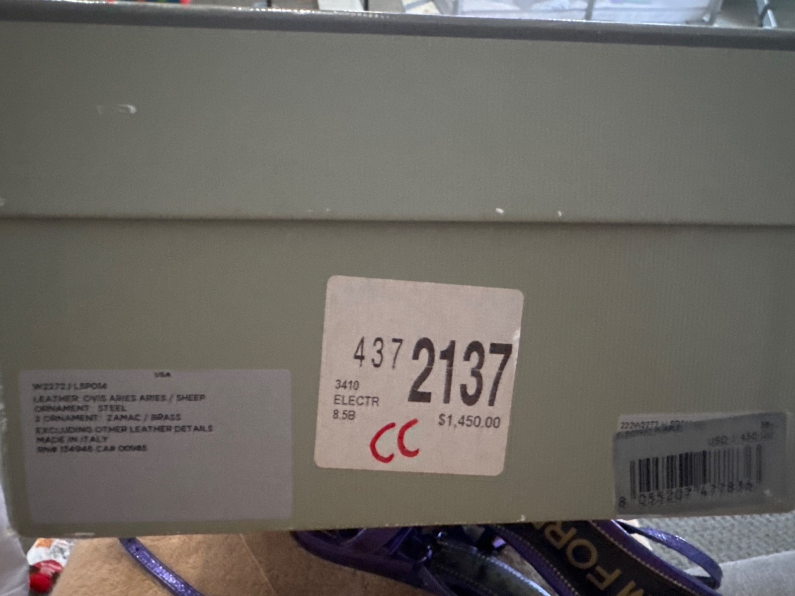 purple tom ford metallic heels 8.5 worn once , looks brand new