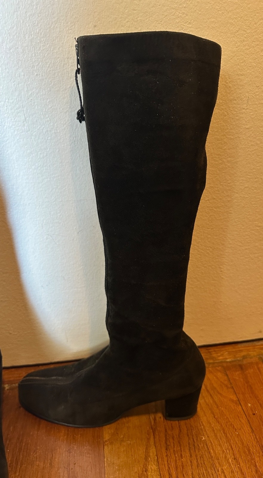 Vintage 1960s 1970s Golo Black Suede Super soft boots 5.5 Tall