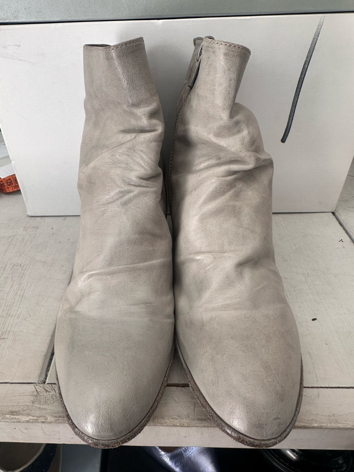 Officine Creative Boot Genuine Leather Women’s Grey SizeEu37 Heel 3 1/8in OF272
