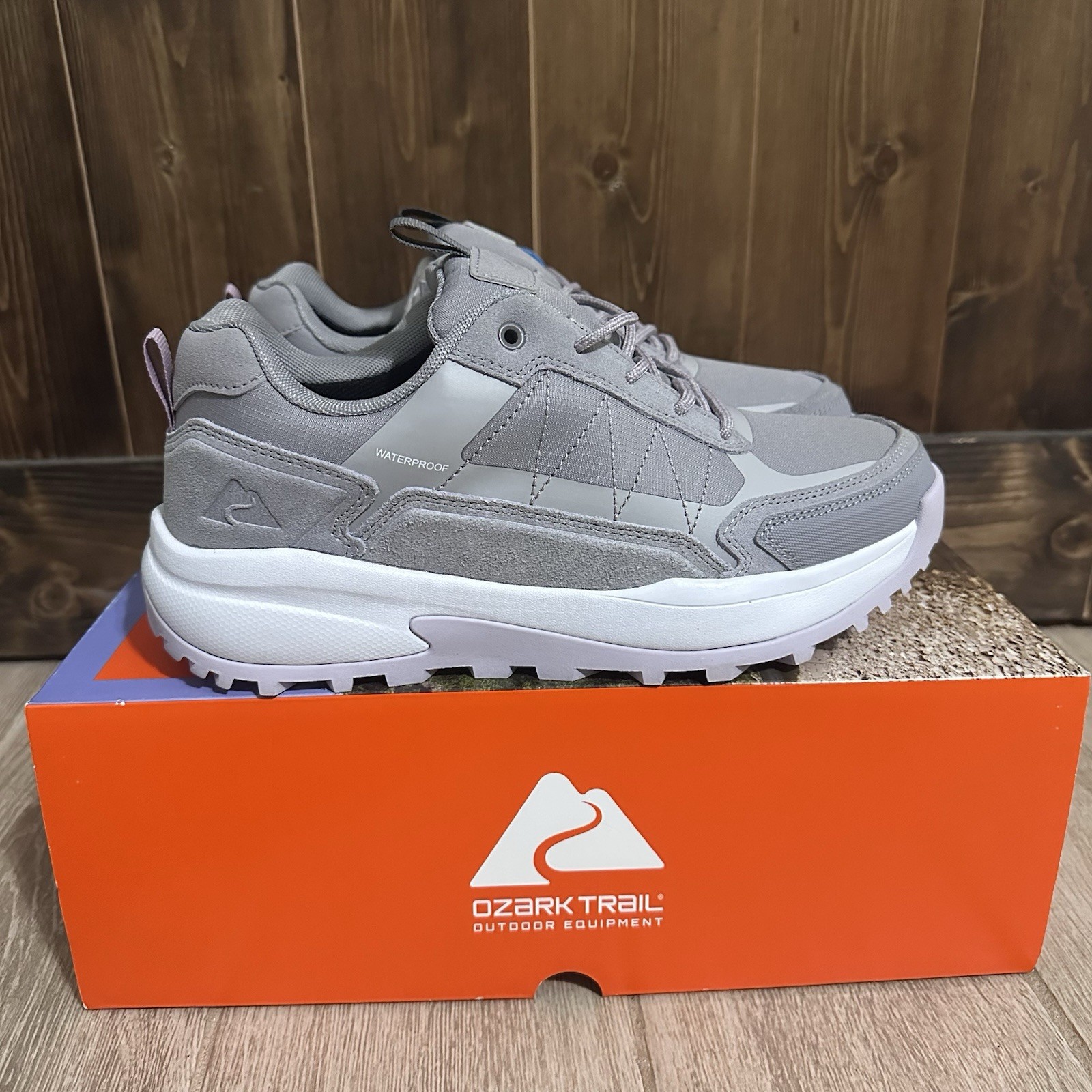NWB Ozark Trail Waterproof Hiking Sneaker Shoes W OT WP HIKE LOW Gray Size 10