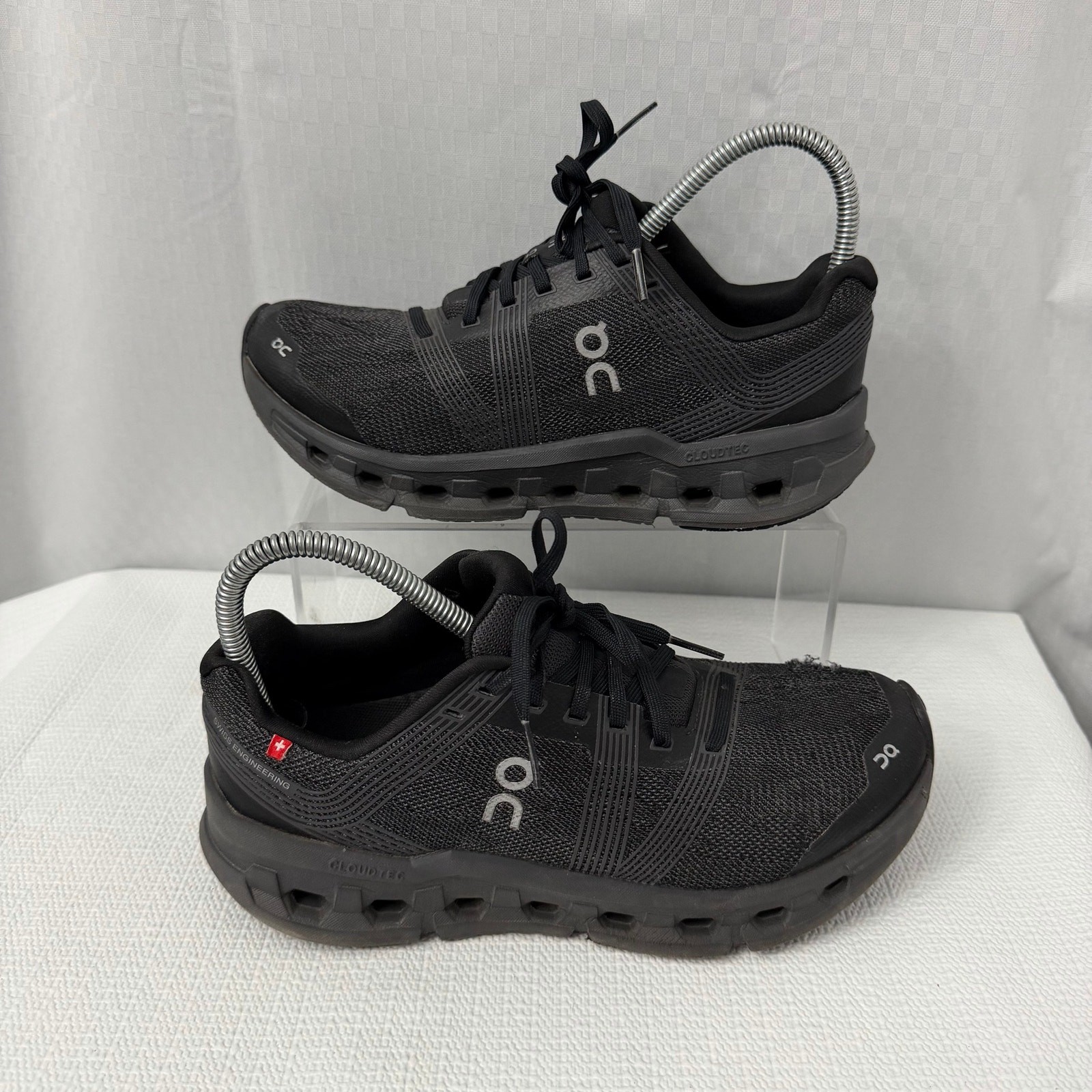 On CloudGo Shoes Womens Size 8 Wide Black Eclipse Running Athletic Sneakers