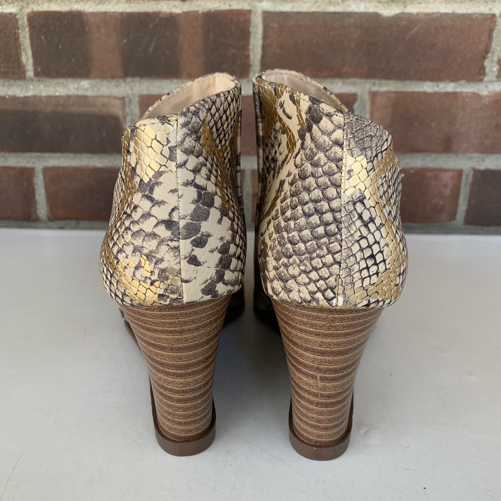 Tru Comfort Foam Animal Print Wedge Ankle Boots Women’s US 7 M NEW