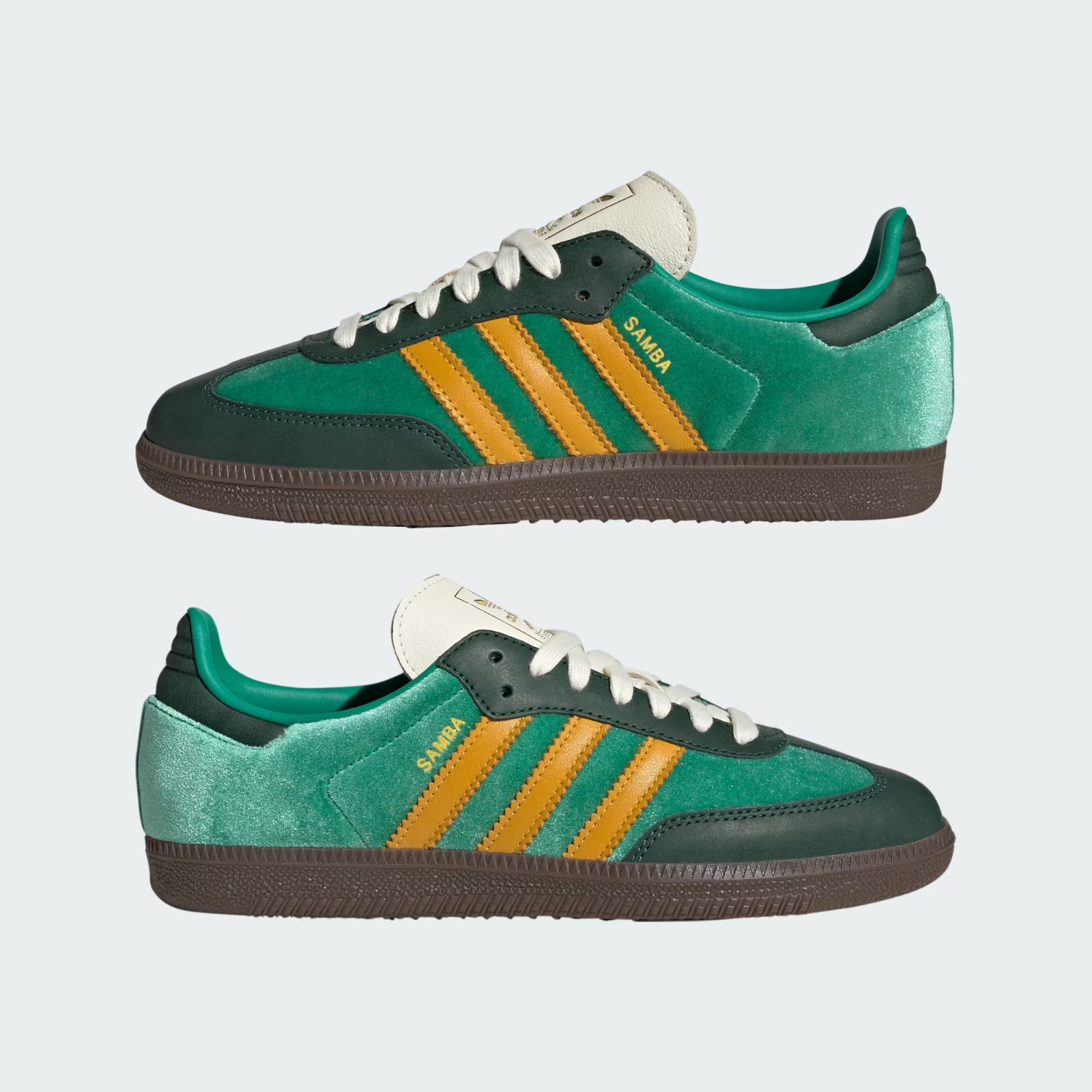 Adidas Originals Women’s Green Yellow Samba OG Shoes JI2681