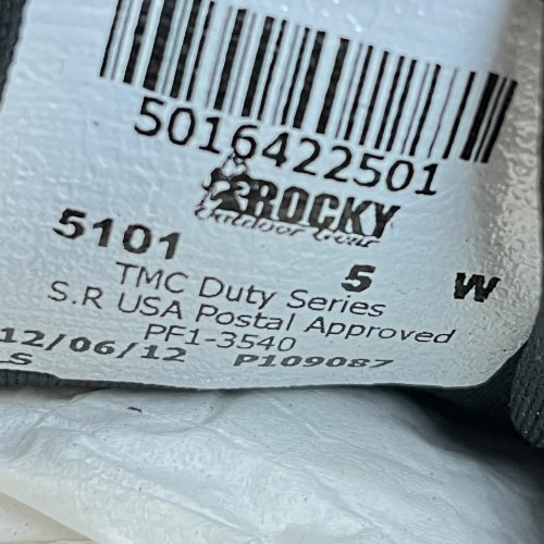 Rocky Postal TMC 5101 Womens Size 5 Black Leather Slip Resistant Oxford Shoes