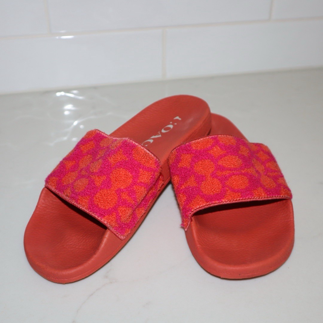 Coach Uli Sport Slide Sandals Salmon/Pink Size 7