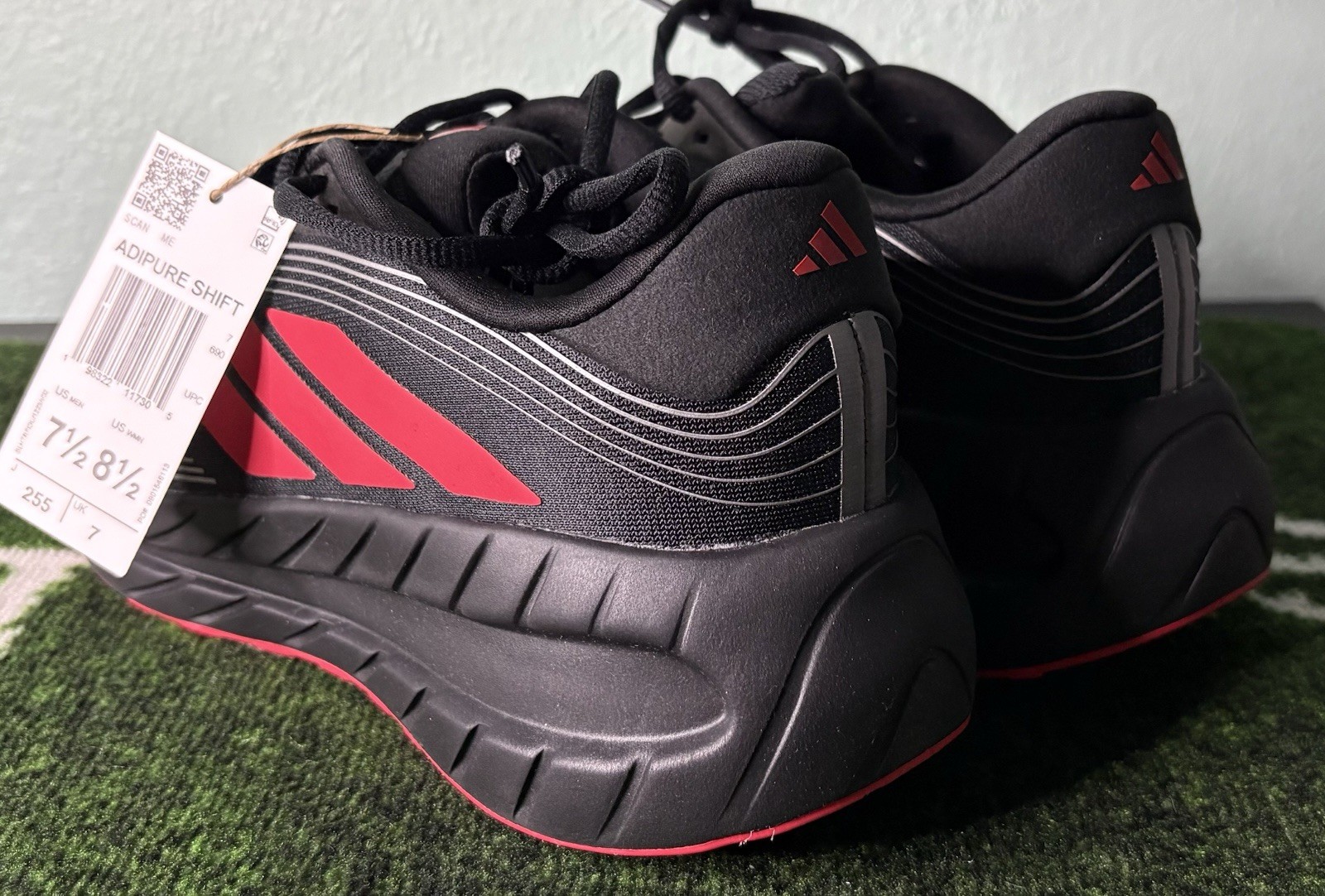 US Men’s 7.5/W 8.5 – Adidas Adipure Shift “Black Ruby” KI6233, Running Shoes