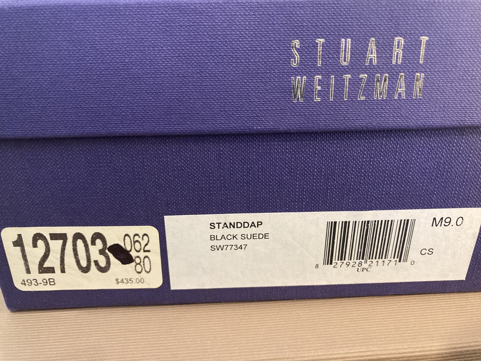 New Stuart Weitzman Standout Black Suede Pointed-Toe Ankle Boots Women’s Size 9