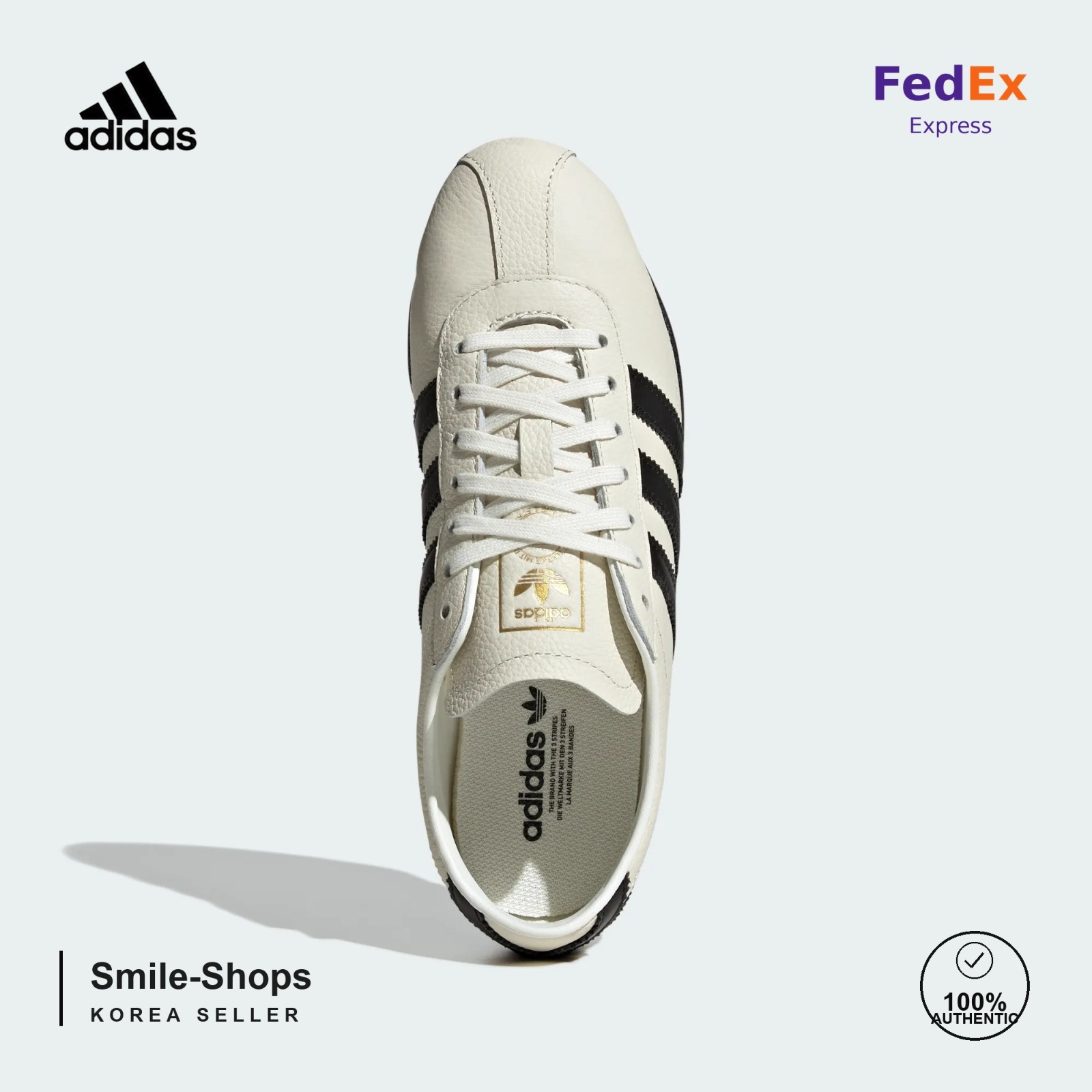 Adidas Women’s Tokyo Off White Core Black Gold Metallic JQ0597 fastship FEDEX