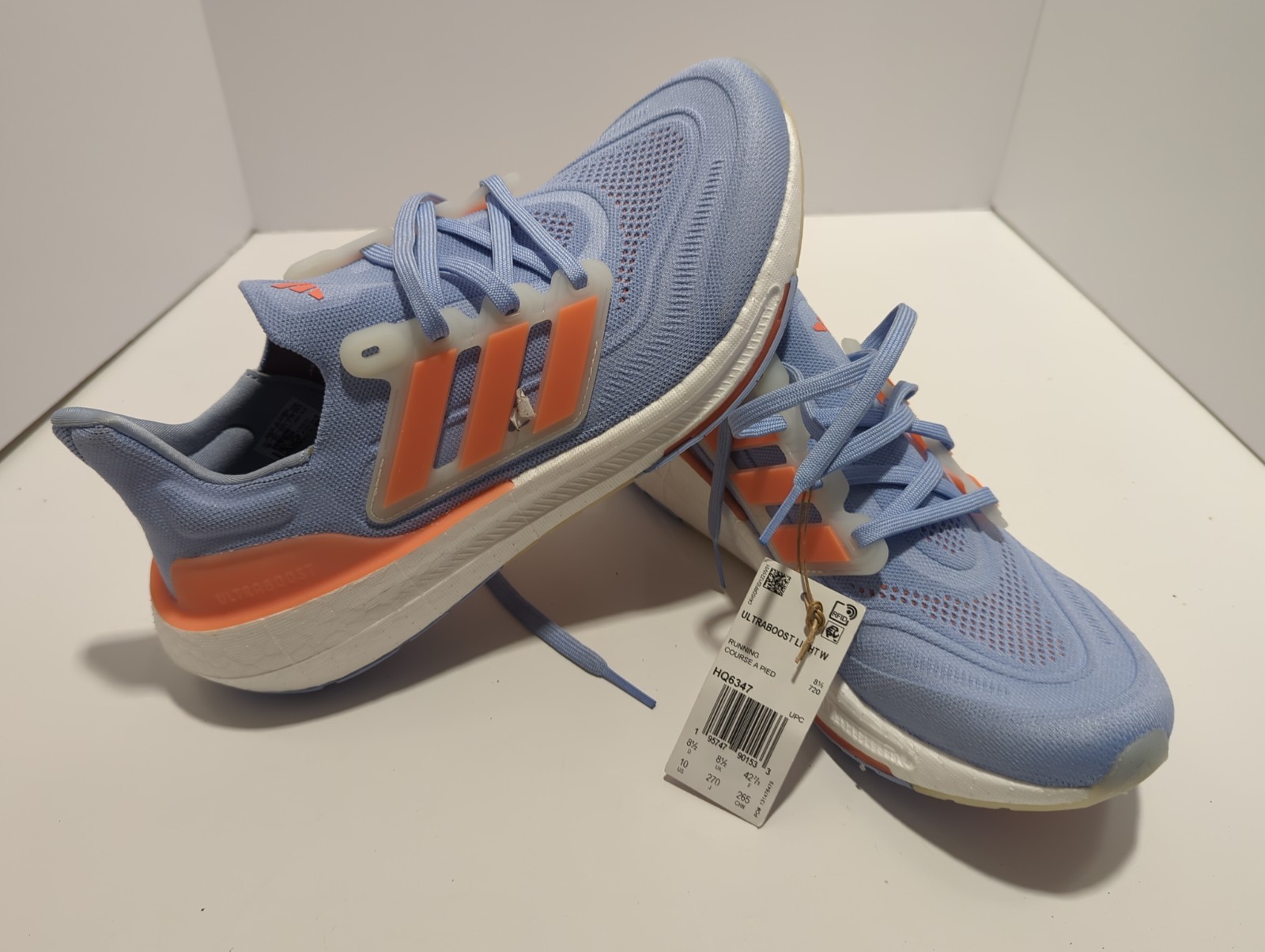 adidas Ultraboost Light W Blue Dawn Coral Fusion HQ6347 NWOB Women’s 8.5