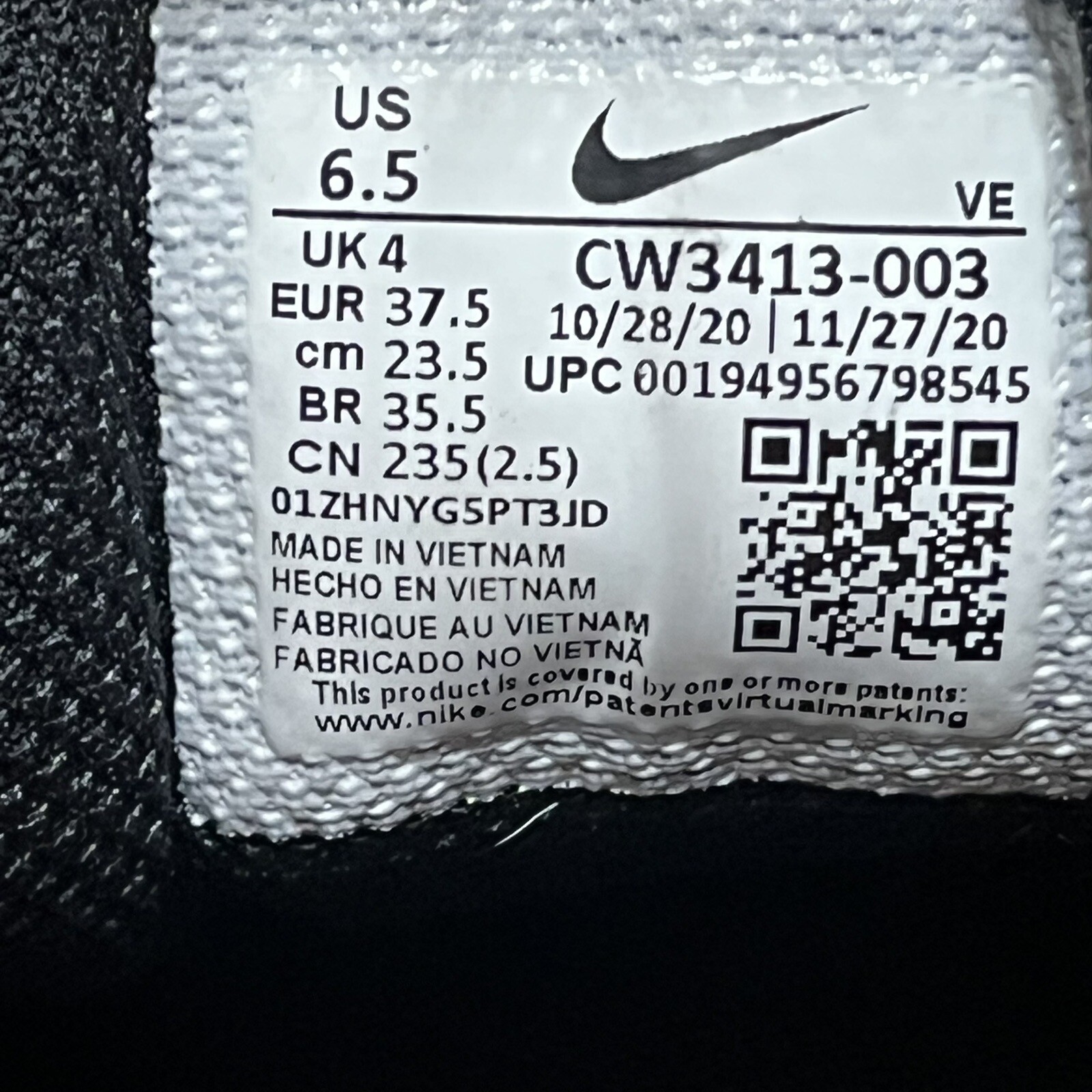 Nike Downshifter 11 Running Shoes Black Athletic Sneaker CW3413-003 Women Sz 6.5