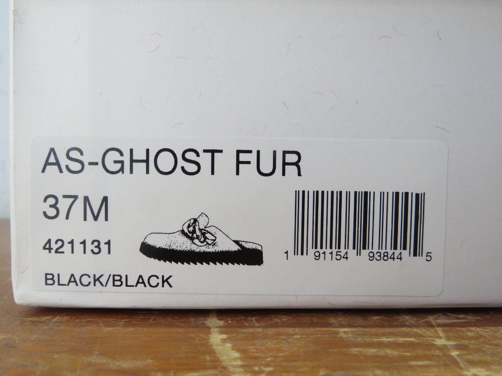 New ASH Women’s Ghost Fur Mule Black/Black eu37 US6-6.5