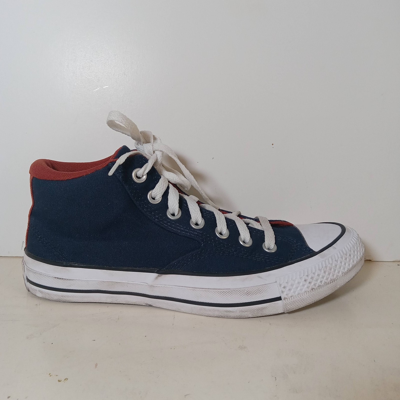 Converse Mid Top Canvas Trainers Malden Street Blue A00813F Size 8 Men, 10 Women