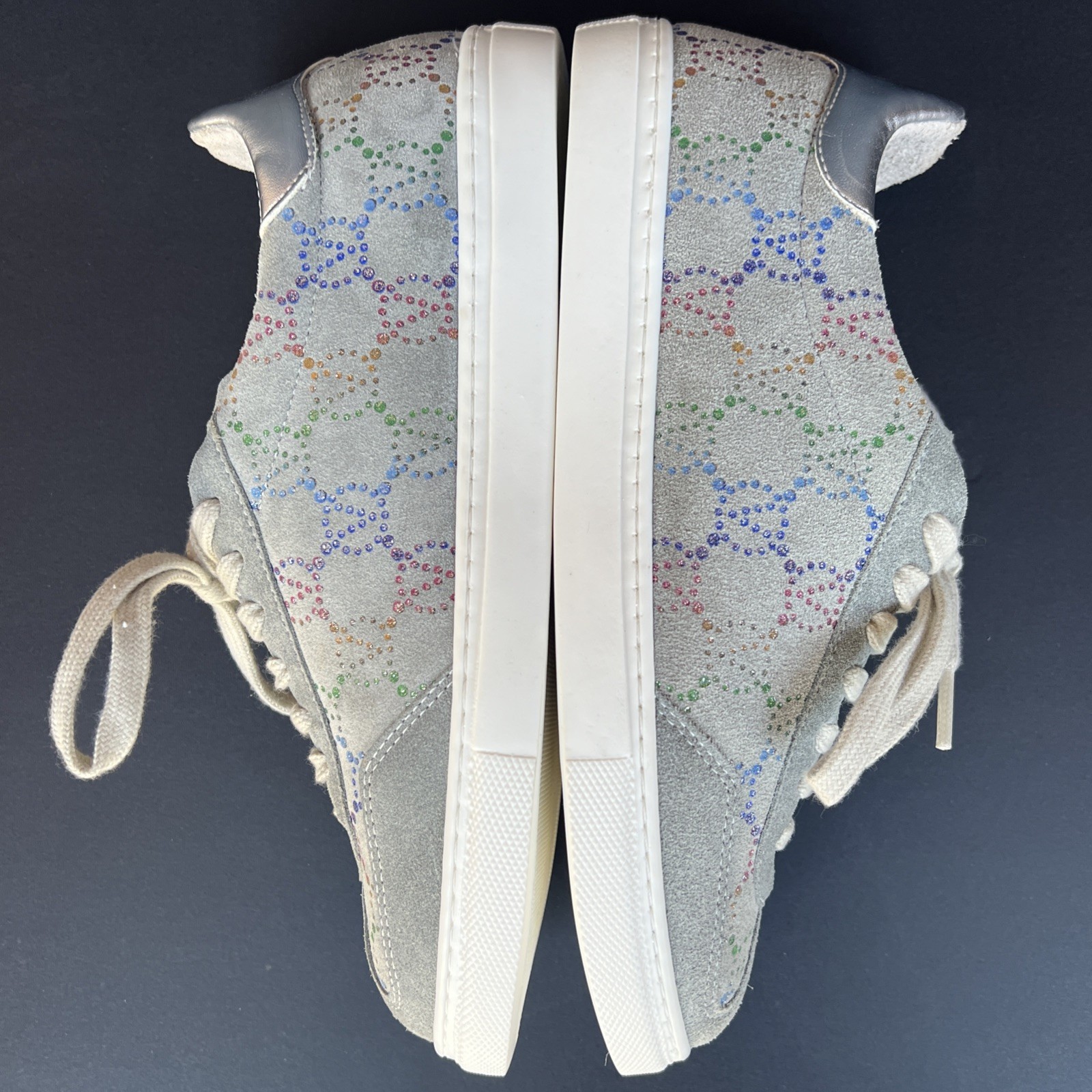 Valentino by Mario Valentino Giuditta Suede Sneakers 8.5 EU 38.5 Glitter Logo