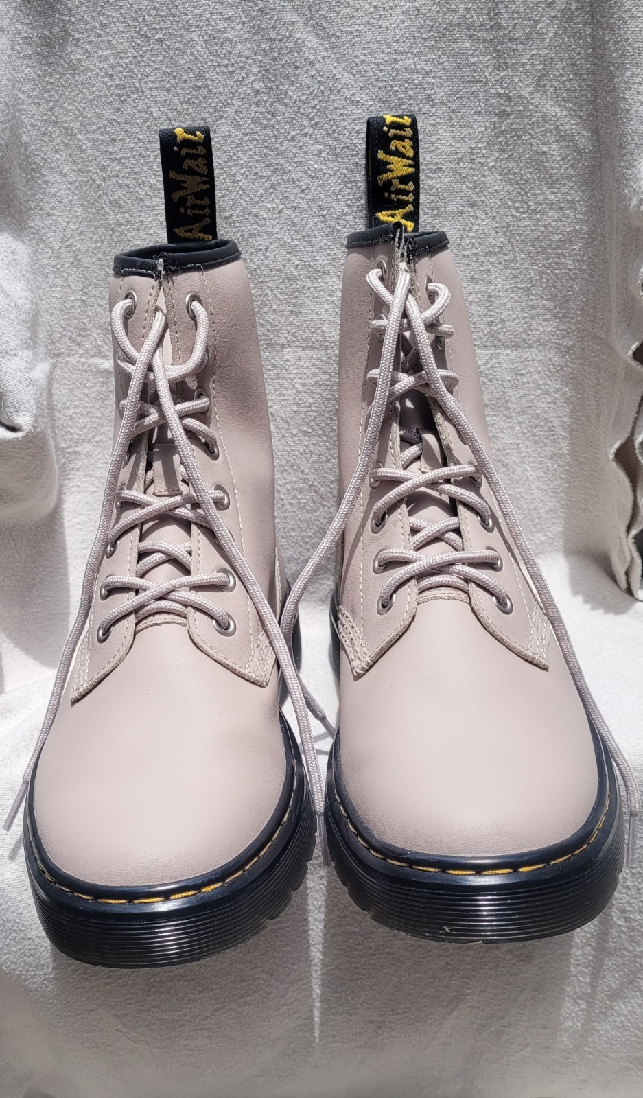 Dr Martens Zavala Beige/Taupe Lace Up Combat Boots W UK7/US9 M US8/EU41