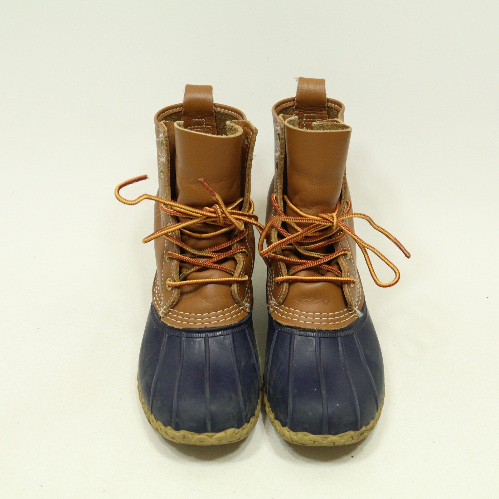 L.L. Bean Women’s The Original Duck Boots Brown Ankle Lace Up Pull Tab USA Sz 8M