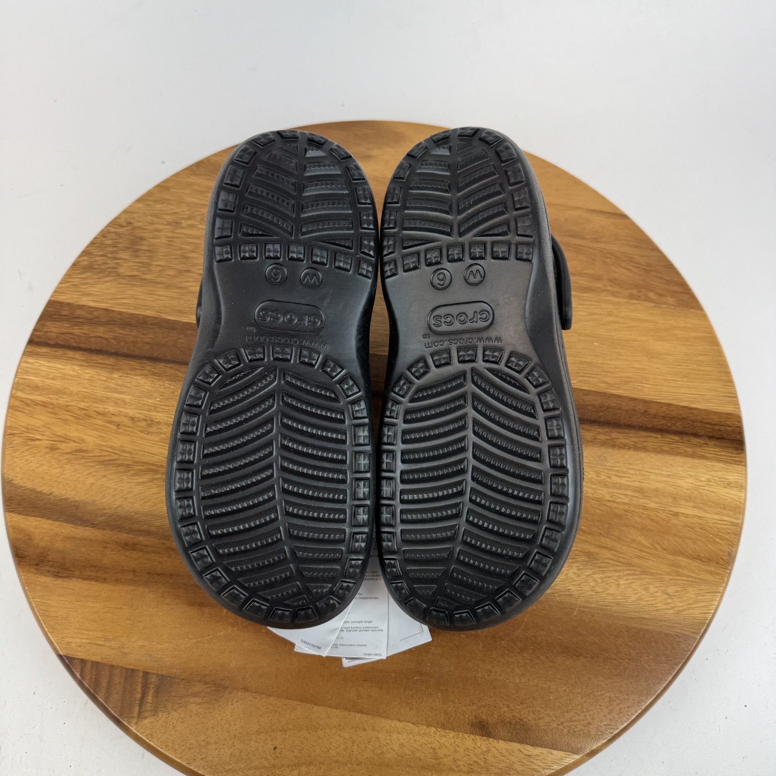 New Womens Crocs Baya Platform Black Casual Comfort Slip On Clogs Size 6 M NWOB