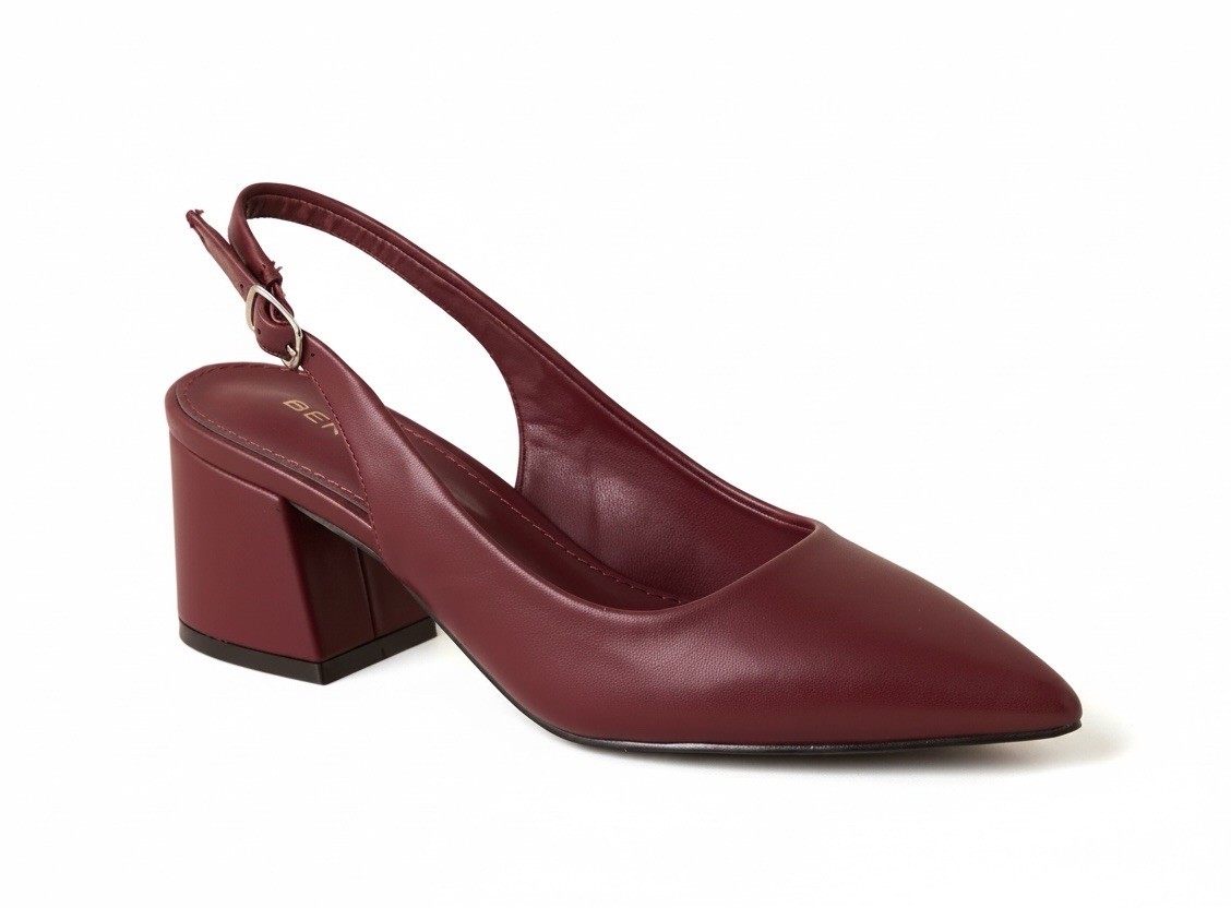 Berness Chloe Block Heel Wine Women’s Size 6