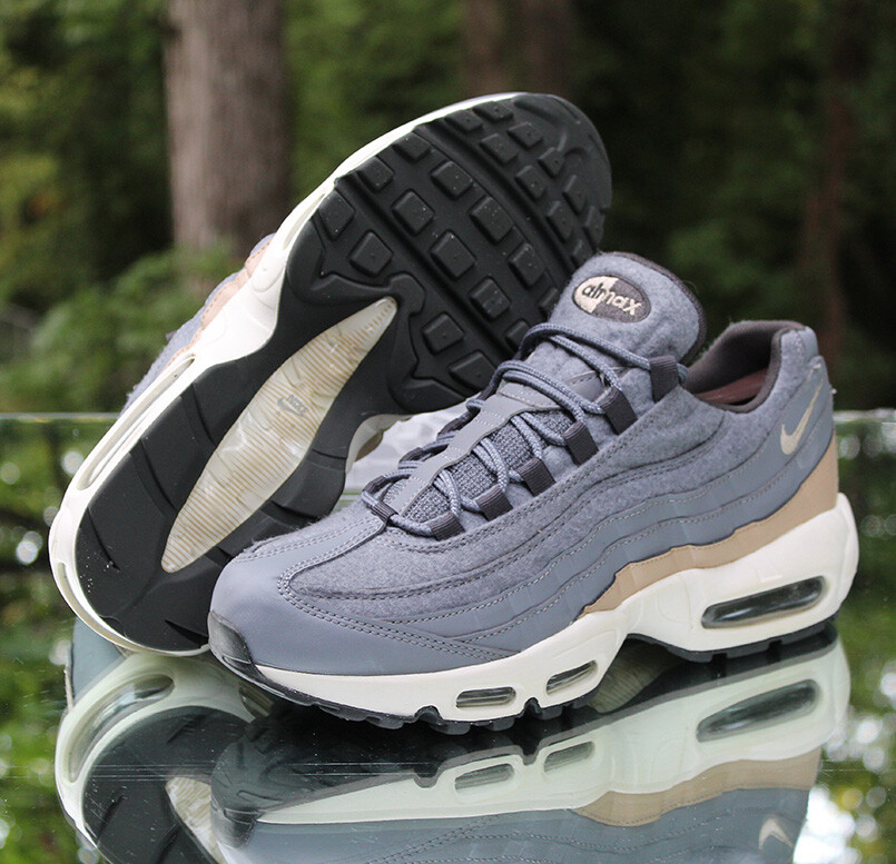 Nike Air Max 95 Premium Wool Men’s Size 8 Cool Grey Mushroom 538416-009