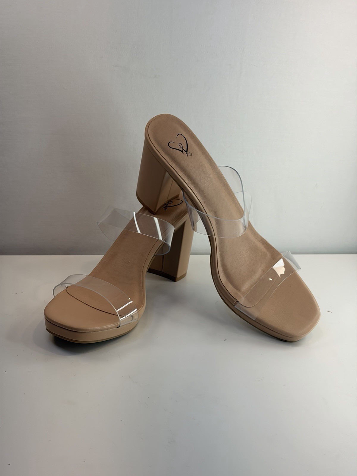 Windsor | Nude Heels Women’s Vinyl Transparent Strap Minimalist Glam Clean Girl