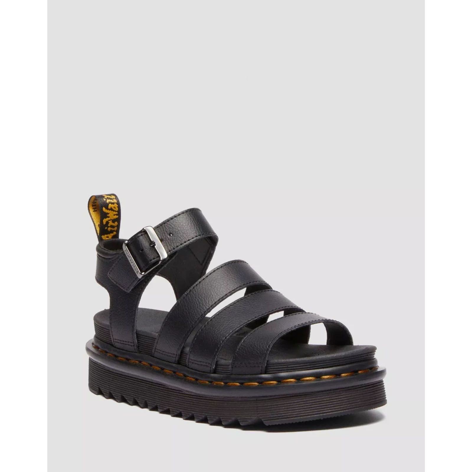 Dr. Martens Blaire Athena Leather Strap Sandals in Black Size 8 Women’s