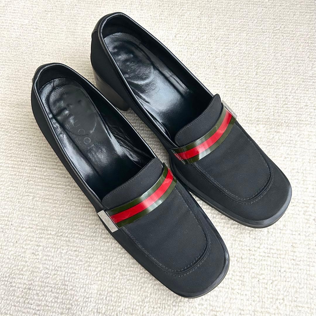 GUCCI Loafers Size 24cm 6.5cm Heel Pre-Owned Classic Style