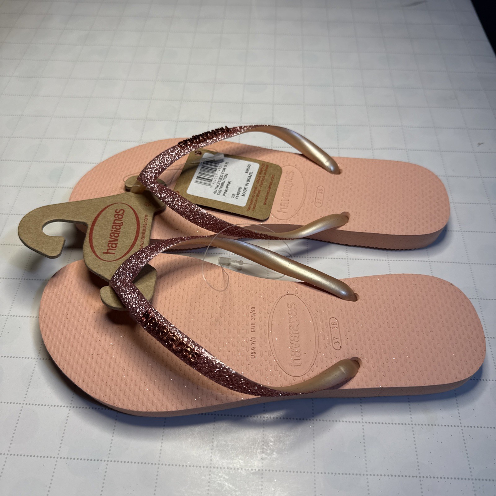 Havaianas Women’s Flip Flop Pink 4146975 Size 7/8 (NWB)