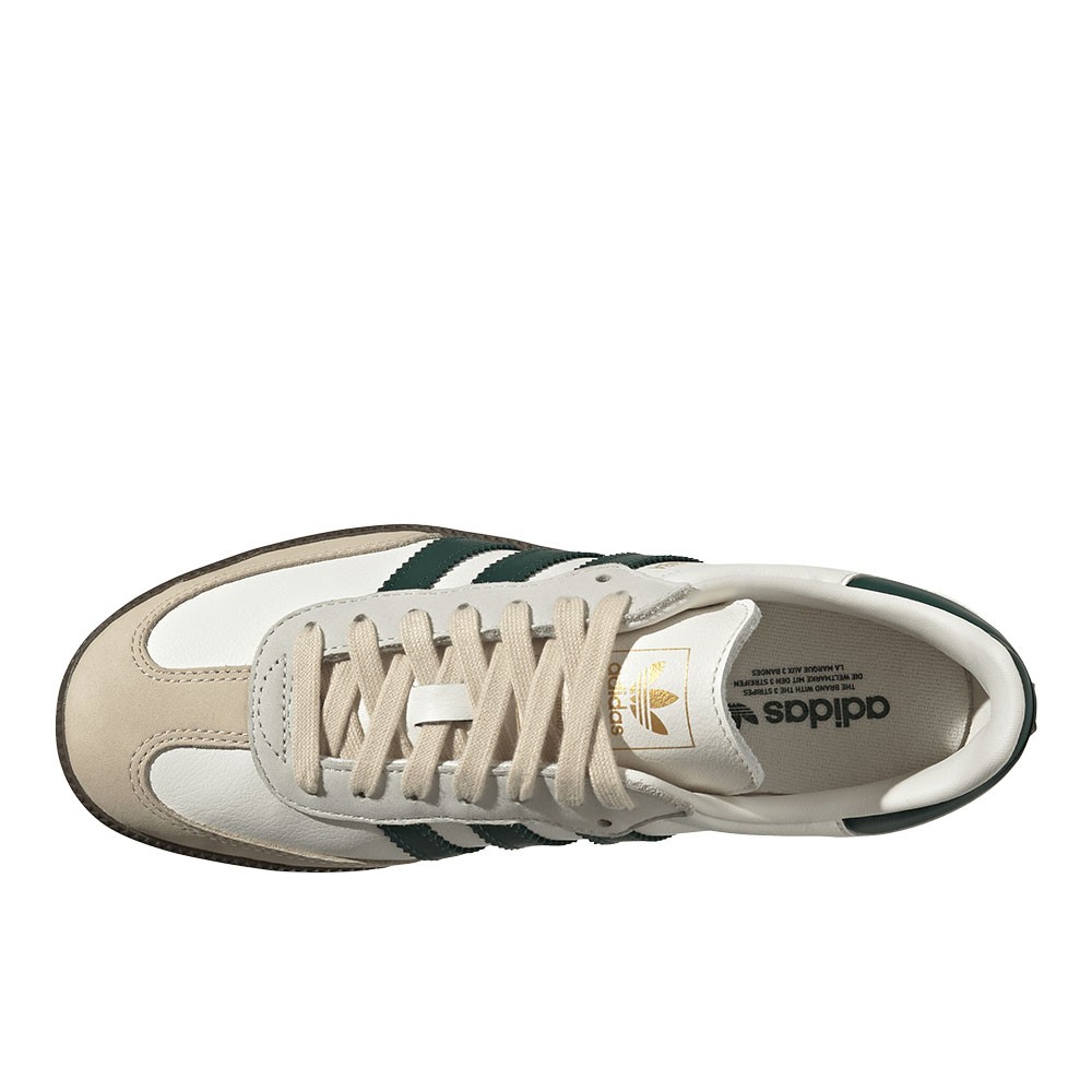 adidas Samba Og Lace Up Womens Green, Off White Sneakers Casual Shoes JR8843