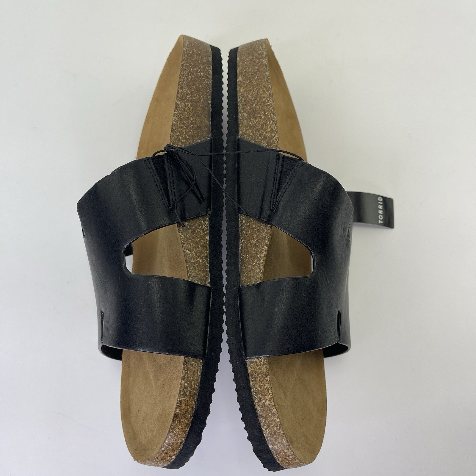 Torrid H-Band Slide Black Soft Footbed Size 12 Wide NWT