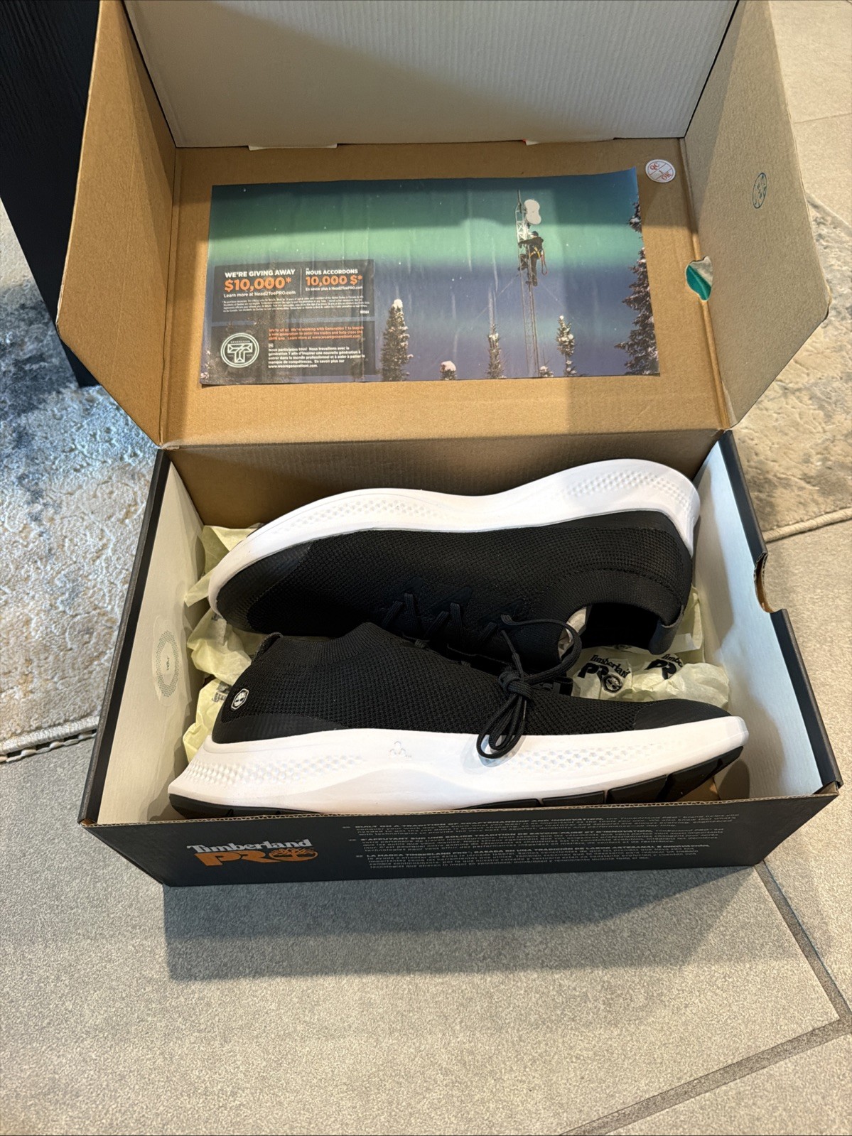 Timberland Pro Women’s Solace Max Work Sneaker Sz11 New Black and White Shoes