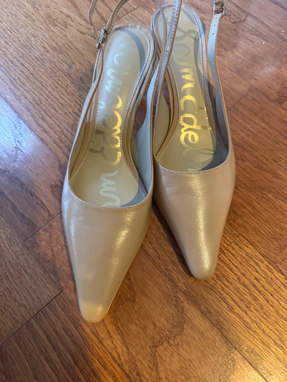 sam eldman bianka slingback heels – tan – size 7