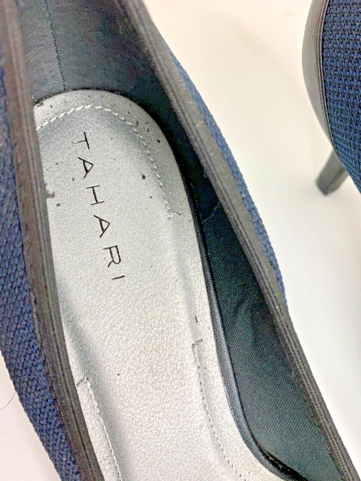 tahari Womens Sz 10 M Navy Blue Tacey Pump Shoes 2.75 in Heel