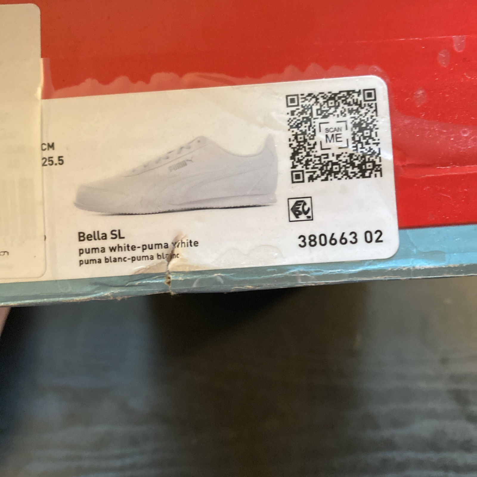 PUMA Bella SL 9 SoftFoam+ Triple White Low Top Leather Sneakers 380663-02