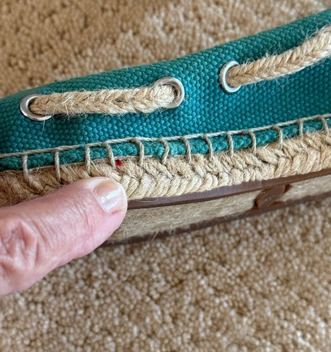 FRANCO SARTO Wells2 Women’s Turquoise Fabric Espadrilles Slip On Flats 6.5
