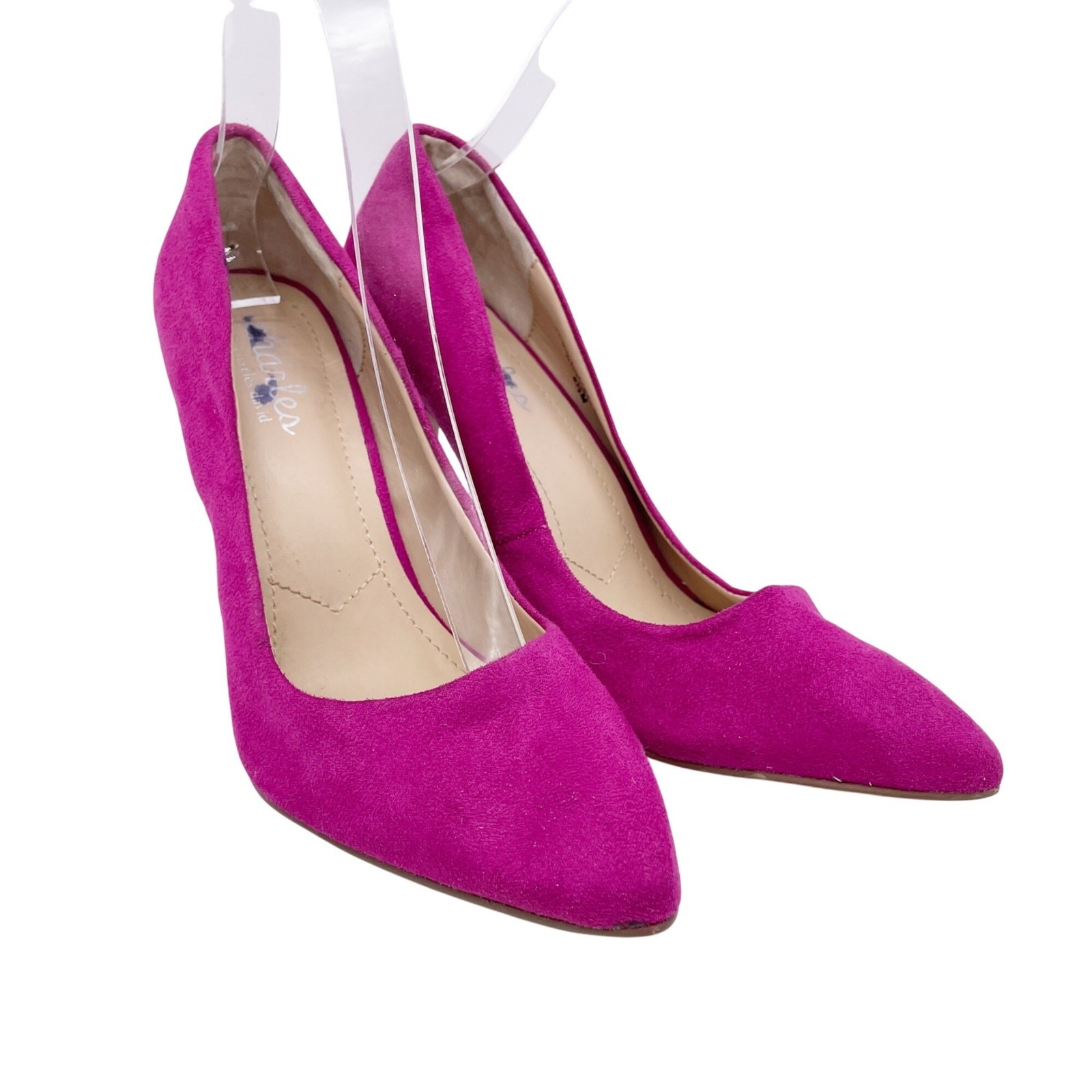 Charles By Charles David Women’s Pact Fuchsia Pink Suede Pointed Toe Pump Size